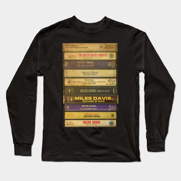 Retro Greatest Jazz - Cassette Style Long Sleeve T-Shirt by countrydiverse